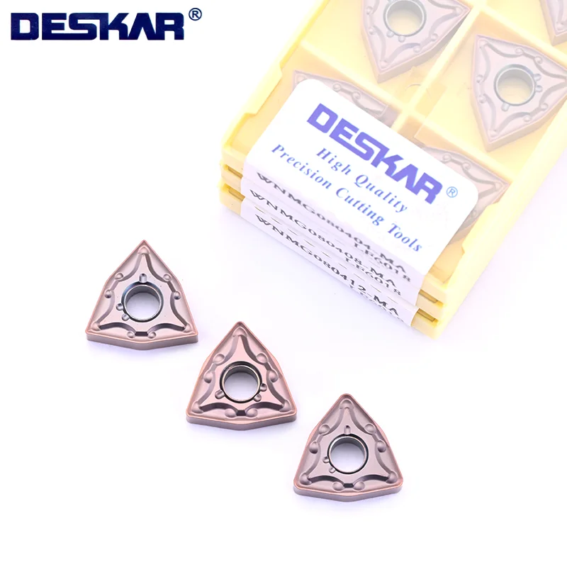 

DESKAR WNMG inserts WNMG080404 WNMG080408 WNMG080412 MA LF6018 Cutter CNC blade Lathe External Turning Tool Stainless Steel