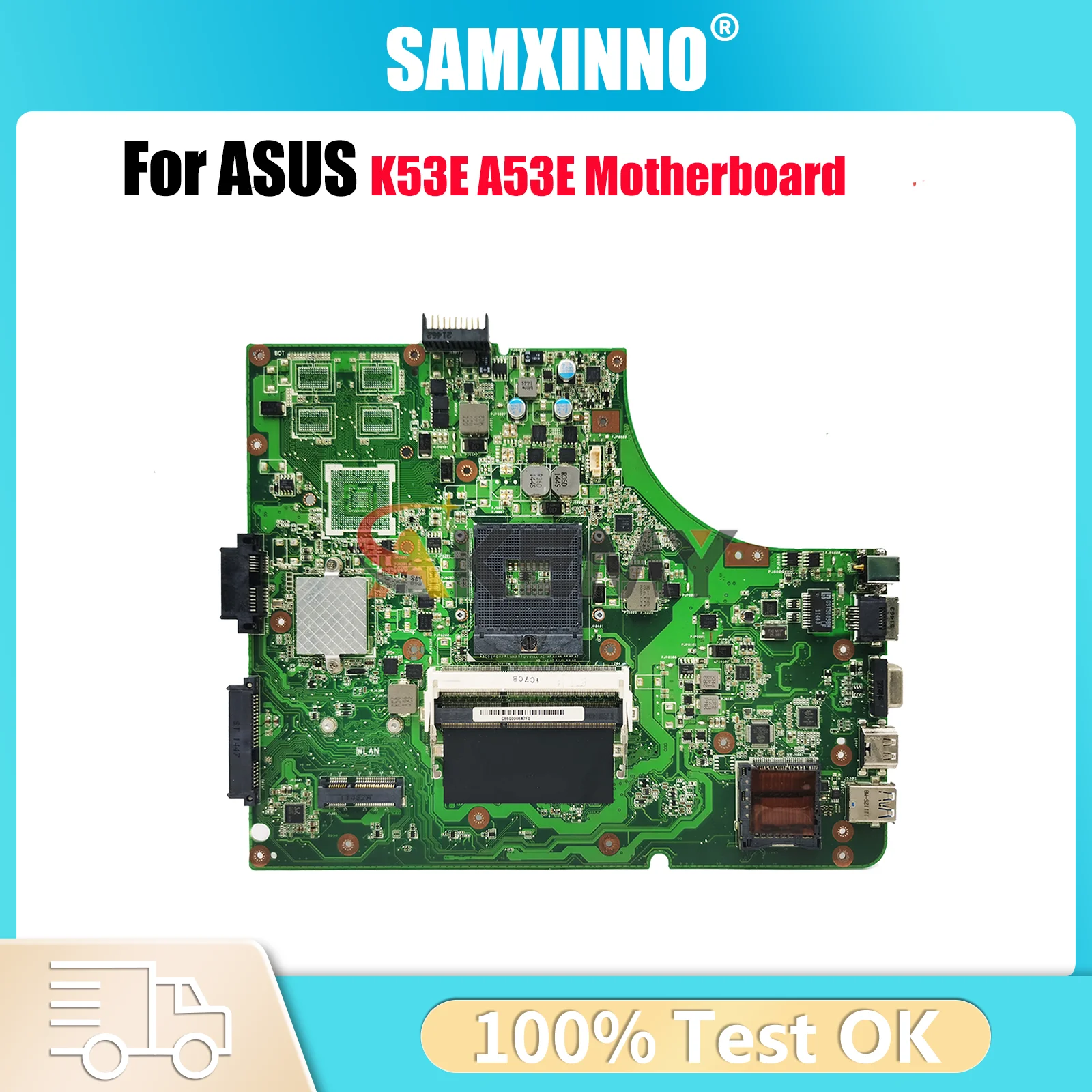 

K53E Laptop Motherboard For ASUS K53E K53E Notebook Mainboard This item is in stock 100% tests OK fast shipping High quality