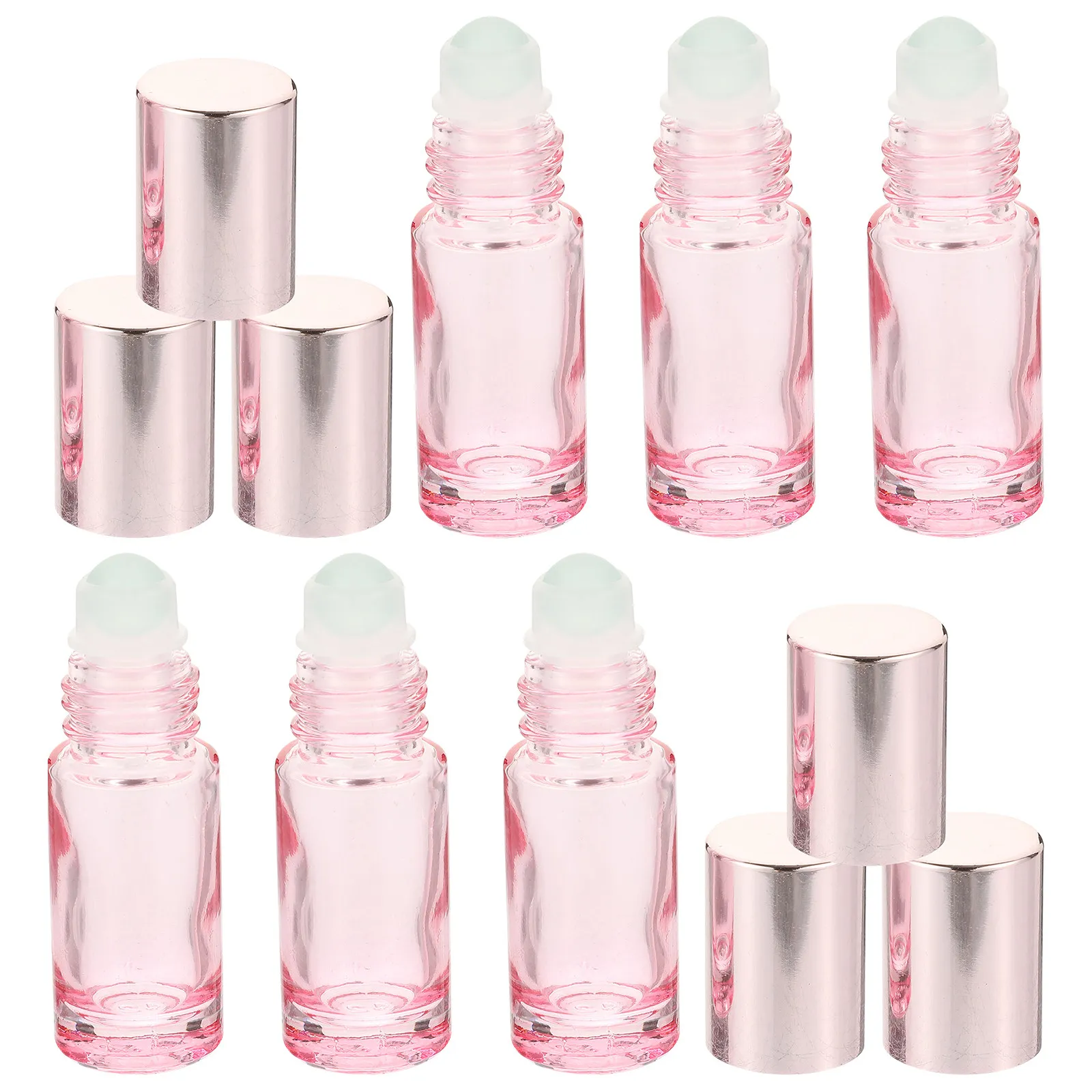 

Набор из 6 премиальных стеклянных роликовых флаконов для эфирных масел и парфюмерии, дорожные, герметичные, с шариком из нержавеющей стали