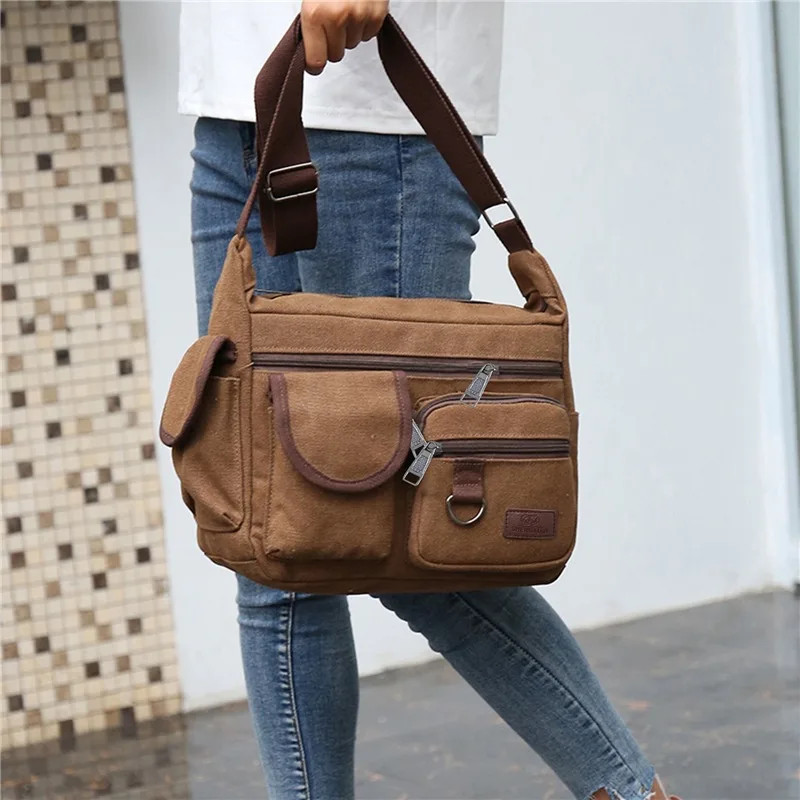 

Men's Crossbody Bag Luxury Messenger Bags Fashion High Quality Handbag Men Canvas Shoulder Bags Casual Tote Travel