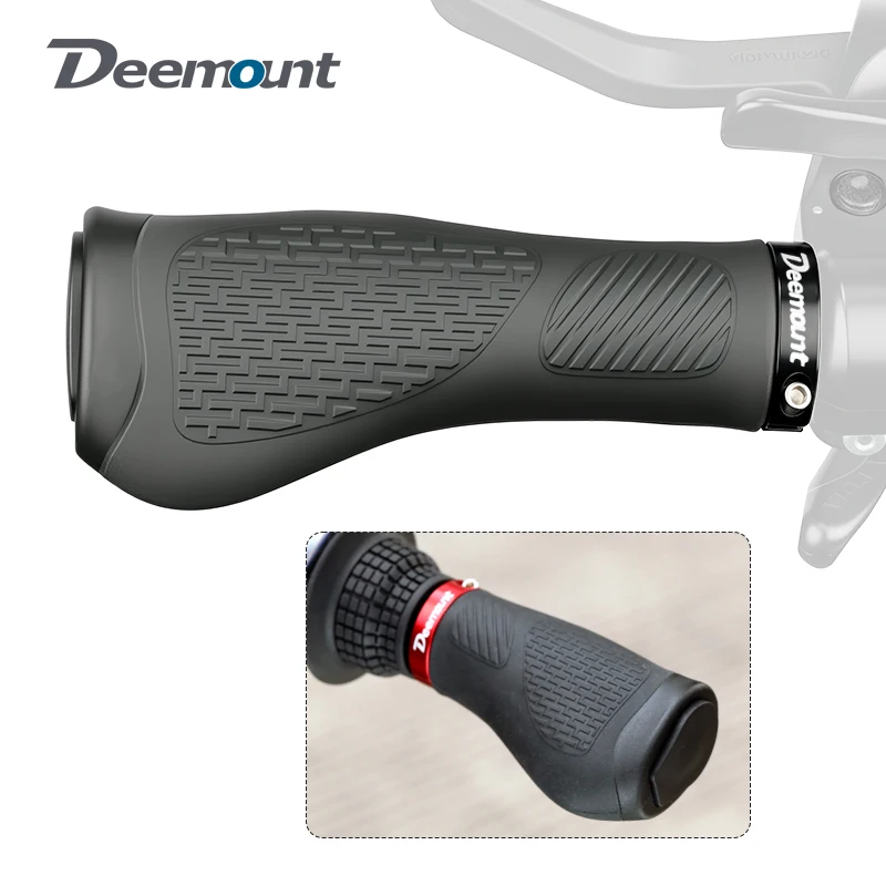 

Extra Long Handgrips Streamlined TPE Big Hand Friendly Grips MTB Folding Bicycle Swivel Handlebar Sleeves W/ Hidden Lock Ring