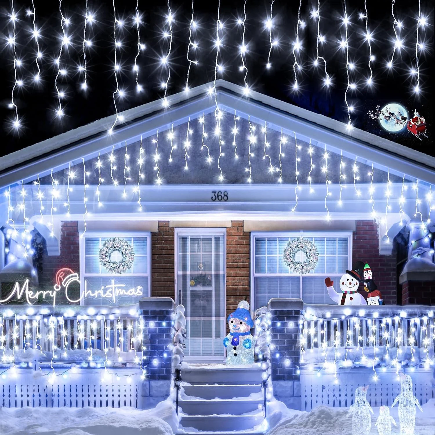 عيد الميلاد الديكور للمنزل الستار أضواء led 10 متر x 0.6 متر جارلاند ضوء الزفاف حديقة الشارع في الهواء الطلق ديكور المنزل أضواء الجنية