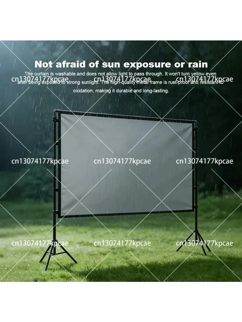 Windproof Foldable Projection Screen Frame Kit for Outdoor Camping Backyard Movie Party