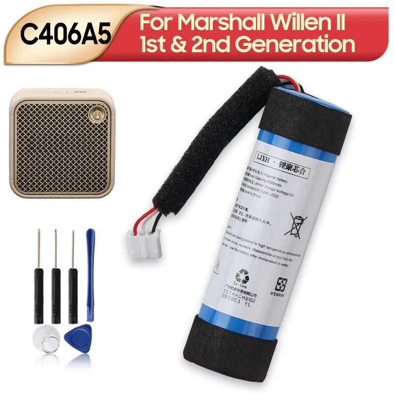 

5V 3500mAh New C406A5 Battery For Marshall Willen II 1st Gen 2nd Gen Bluetooth Speaker