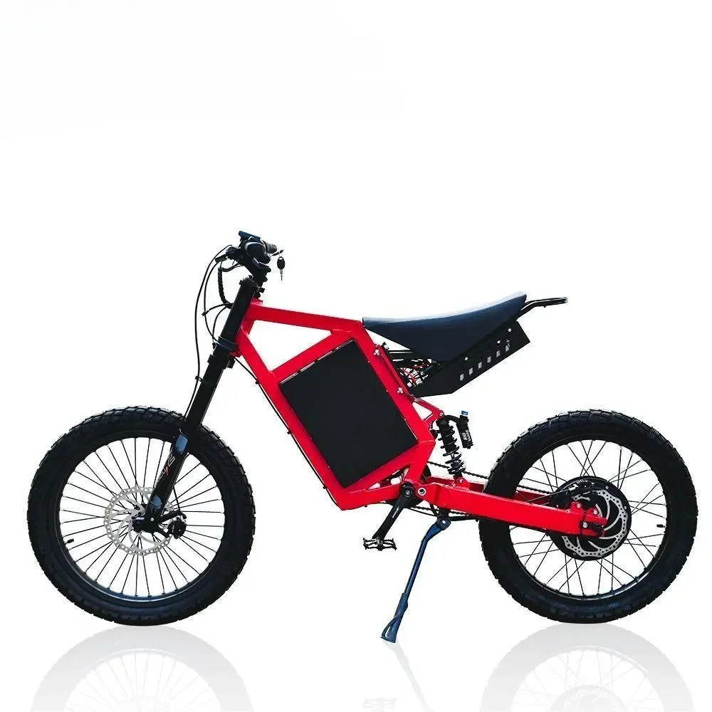 (NUEVO DESCUENTO) Hezzo 72V 5000W Bicicleta de cross eléctrica Potente bombardero sigiloso Ebike 30Ah Mini todoterreno E-dirtbike de largo alcance