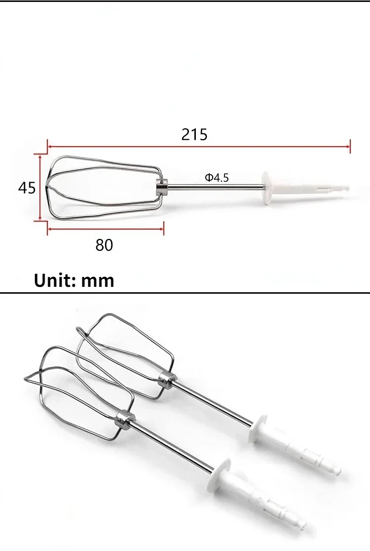 

2PCS Electric whisk For Braun HM3000/HM4644/HM1010/HM5100 accessories 4 wire whisk egg whip mixing paddle