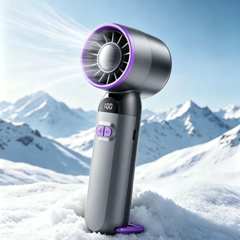 

Foldable No Blade Turbo Fan, Ultra-High Speed Strong Wind, USB Rechargeable Handheld Fan, Mini Fan Portable for Travel