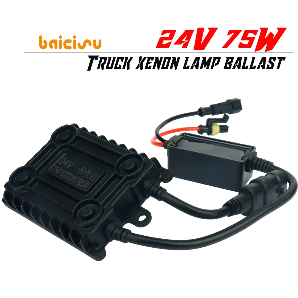 75w 24v Fast Start For HID Xenon Ballast H1 H3 H7 H8/h9/h11 9005/hb3 9006/hb4 High power ballast