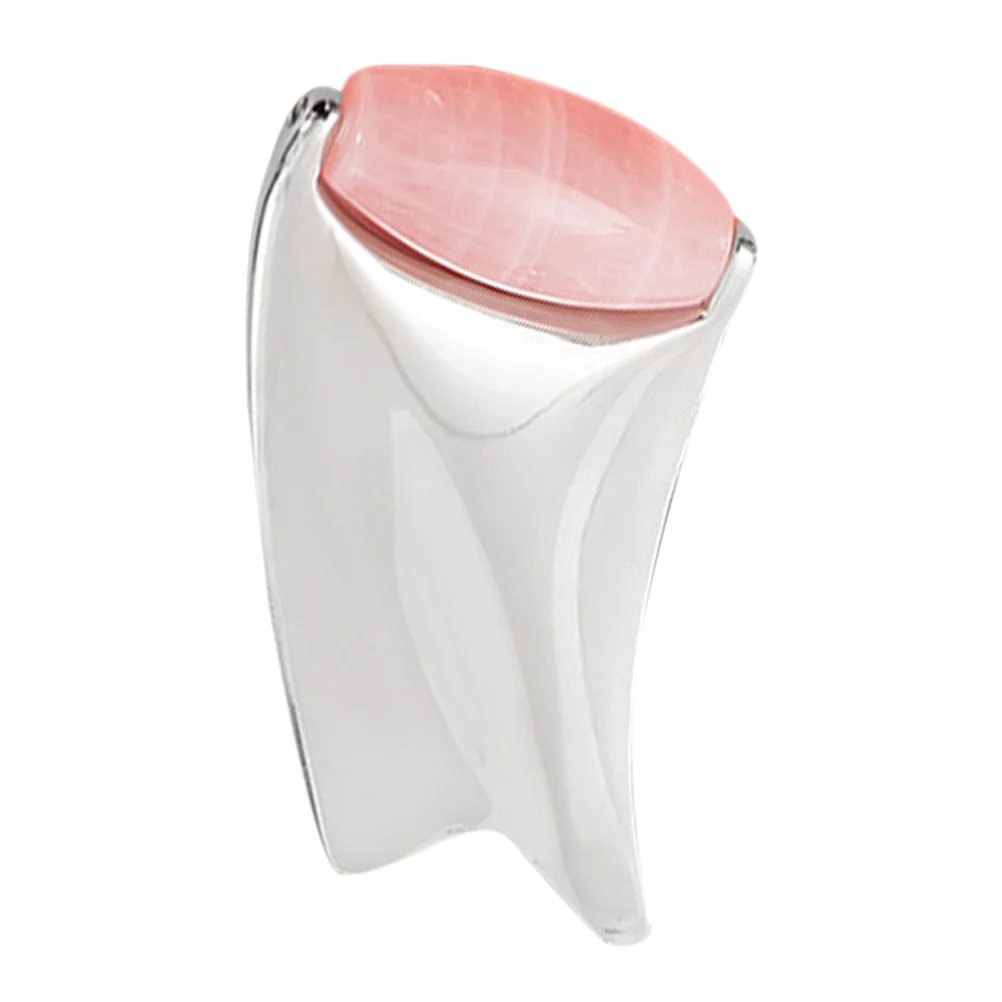 แผ่นขูดหน้ากัวซาโลหะ ทำจากโลหะผสมสังกะสี ทนทาน เครื่องนวดหน้า ขอบเรียบ ใช้ได้ทั้งที่บ้านและพกพา เครื่องมือนวดหน้ากัวซา