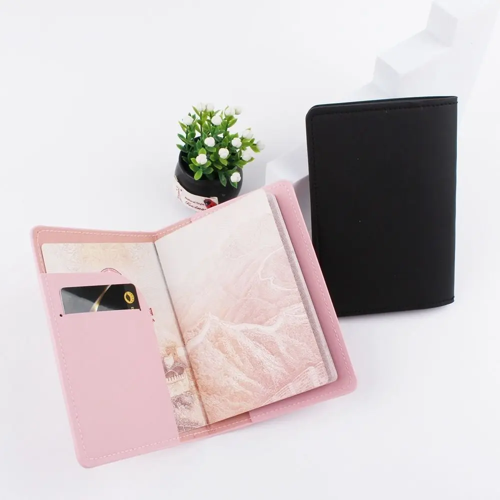 Certificate Storage Bag Name ID Address PU Leather Travel Accessories PU Card Case Passport Holder Passport Protective Cover