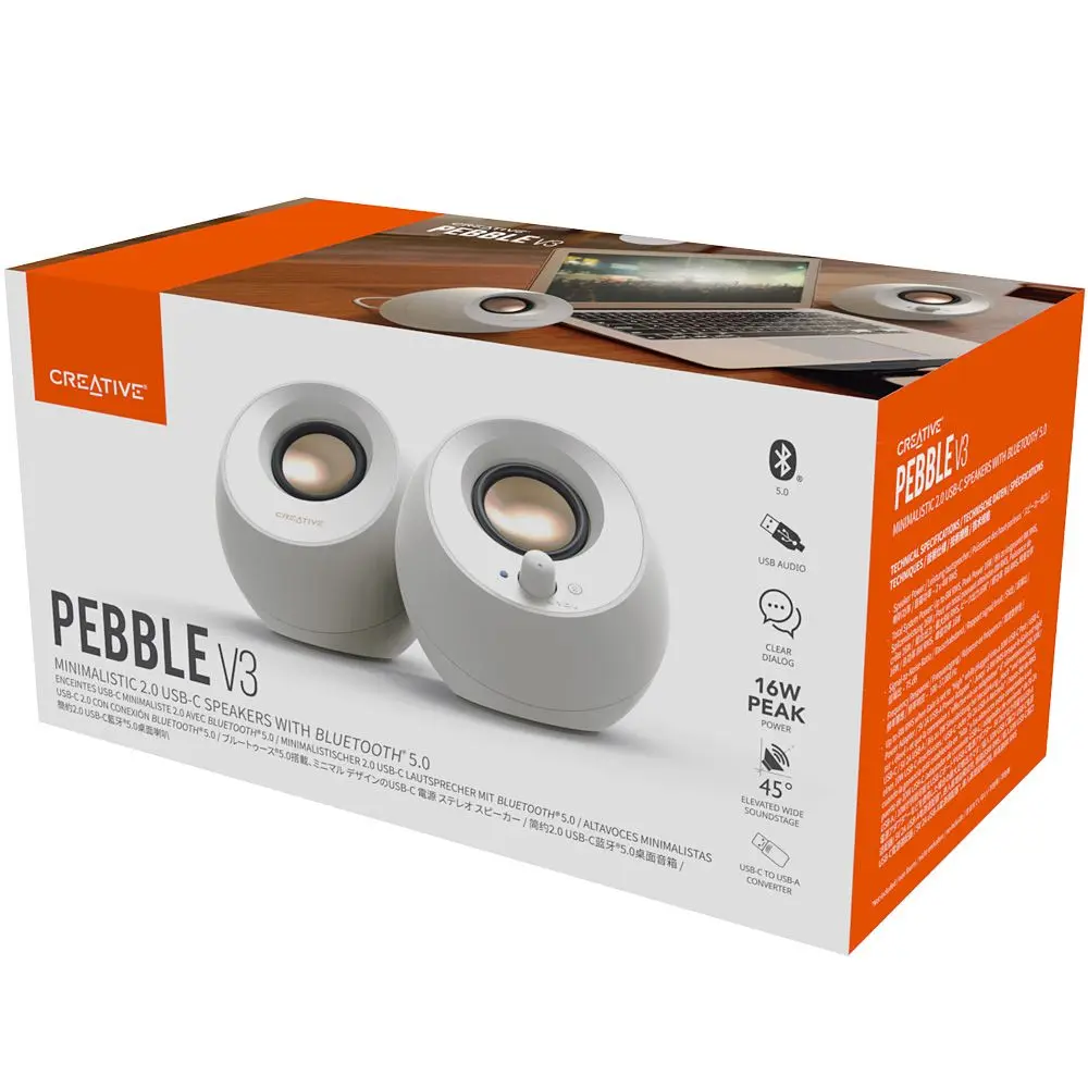 Creative Pebble V3 White Speaker (Domestic Genuine Product/Usb