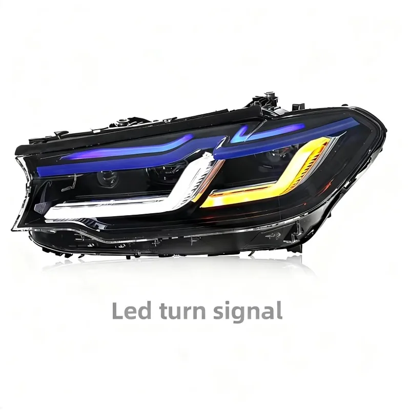 LED Headlight 525i 530i 540i Auto Upgraded M5 Style Yellow/White DRL New 12V for 5 Series 2018-2023 G38 G30 F90