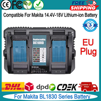 For Makita 18V 6A Double Charger EU Plug Replacement For Makita 18V Lithium Rechargeable For Makita DC18RC DC18RD Fast Charger