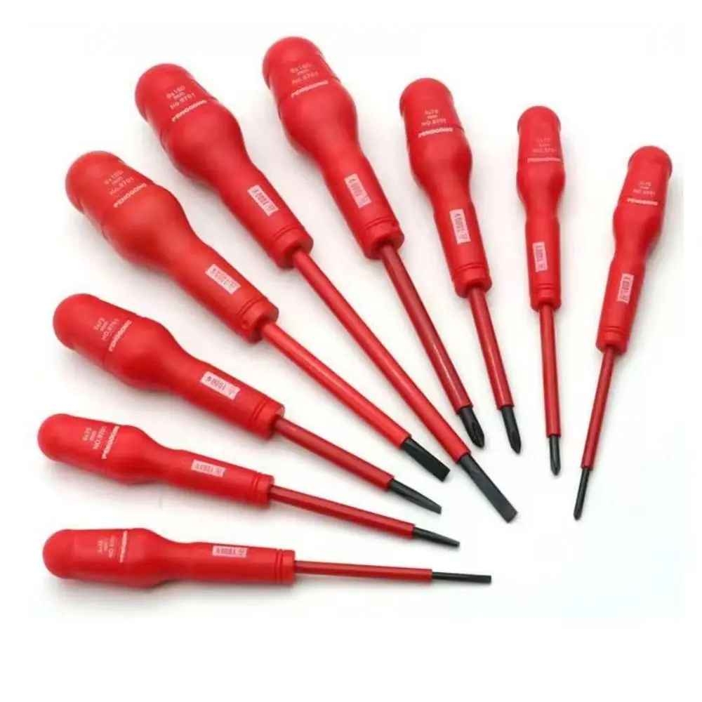 

9PCS Professional Insulated Screwdrivers Set Cushion Grip 1000V Electrician Screwdriver Industrial Grade Cr-V