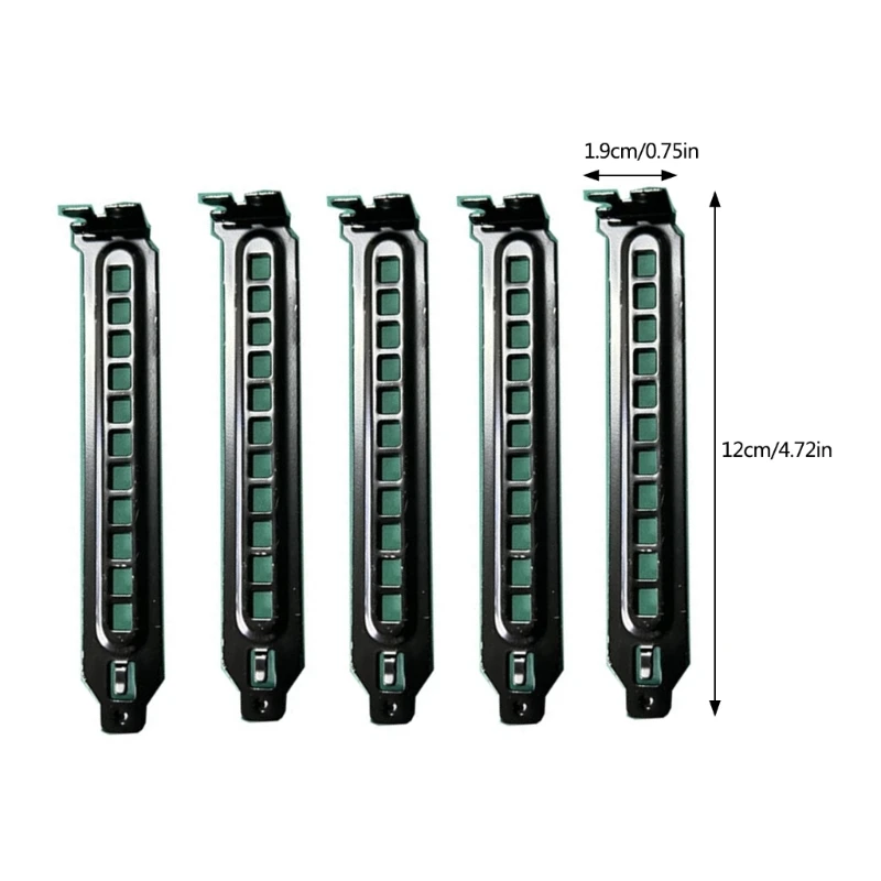 5pcs PC Case Blankingplatte für MATX Computer Chassis zurück PCI -Schlitzabdeckung Wärme Dissipation Lüftung Lagerung 601d