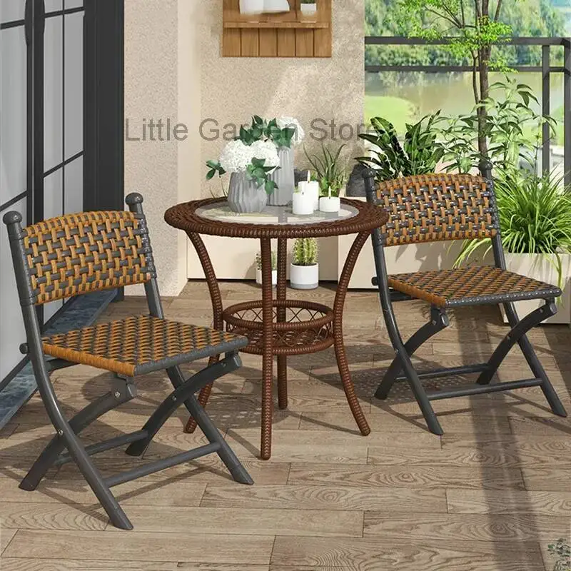 Rattan Outdoor Garden Chairs Nordic Vintage Dining Childeren Garden Chairs Waterproof Industerial Mueble Para Jardin Furniture