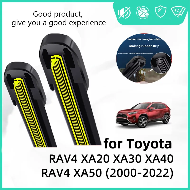 

Rubber Car Wiper for Toyota RAV4 XA20 2018 XA302012 XA40 XA50 Front Wiper Blades Brushes Cutter Accessories Windscreen