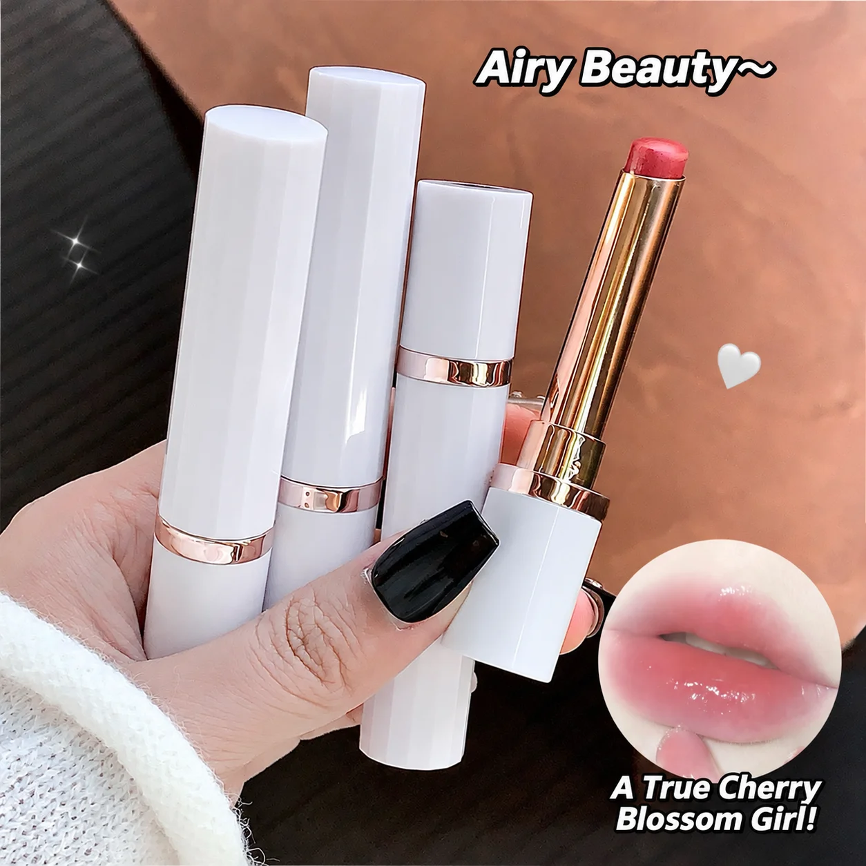 kakashow Tinted Lip Balm Moisturizing Sheer Lipstick Glossy Hydrating Lip Color Natural Shine Lightweight Daily Lip Makeup