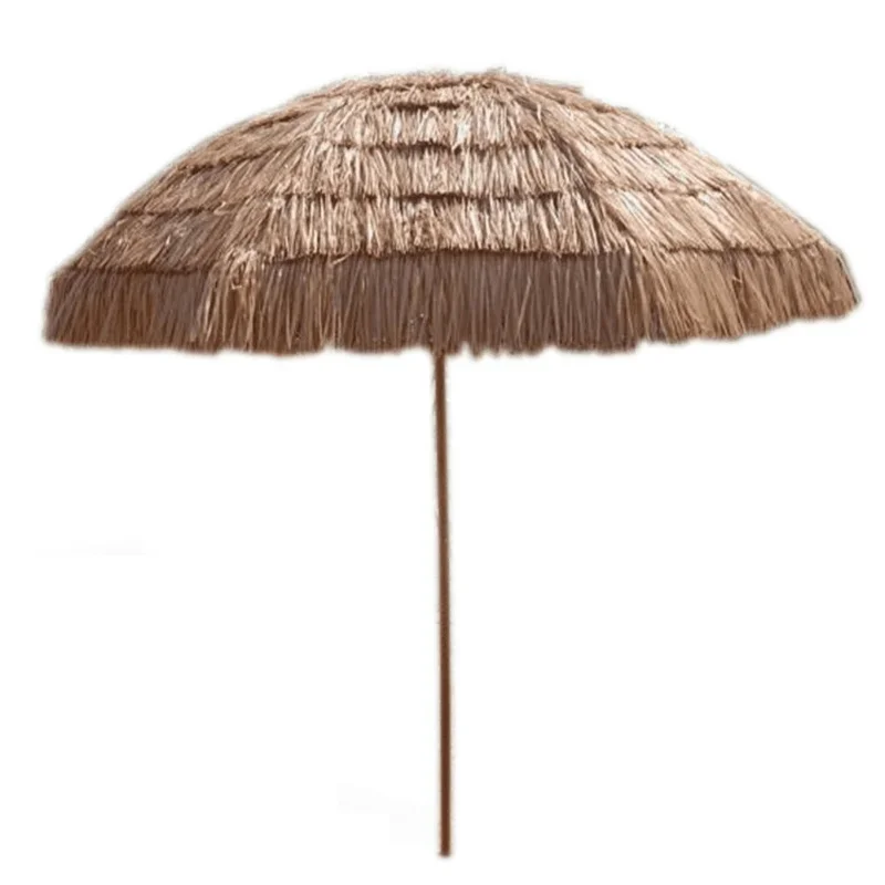 

8 Foot Thatched Hawaiian Tiki Umbrella, Pool Patio Beach Umbrella