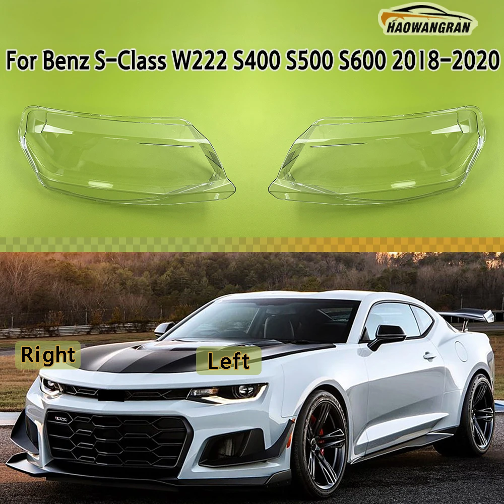 

For Chevrolet Camaro 2016 2017 2018 Transparent Headlight Cover Headlamp Shell Clear Lens Plexiglass Replace Original Lampshade