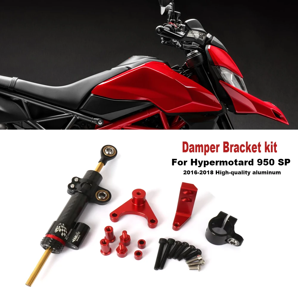 

For Ducati Hypermotard 950 SP 2016-2018 Motorcycle Aluminum Steering Damper Bracket Stabilizer Mounting Kit accessories