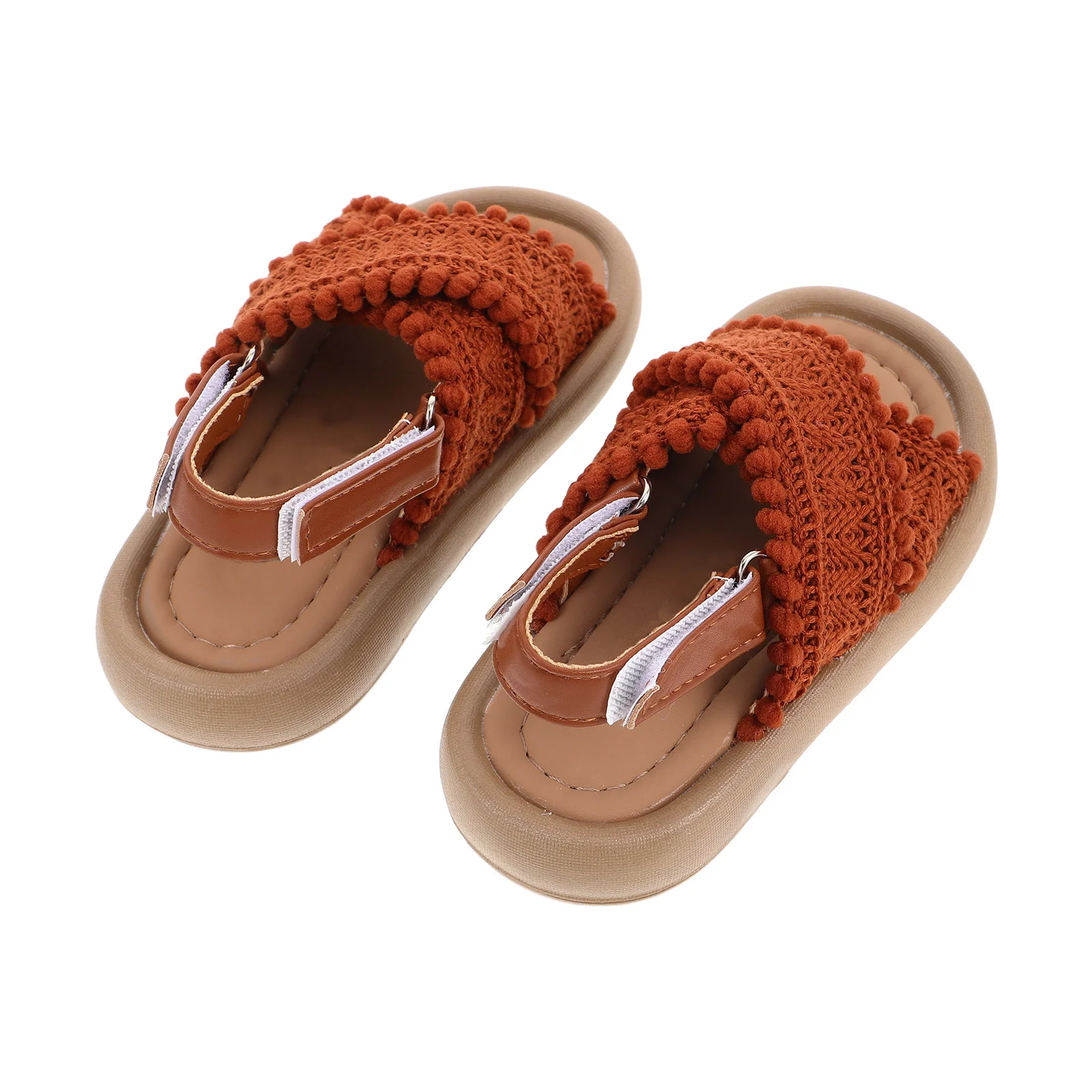 

1Pair Girls Vintage Ethnic Sandals Soft Sole Breathable Antislip Summer Beach Shoes Kids Toddler Barefoot Outdoor