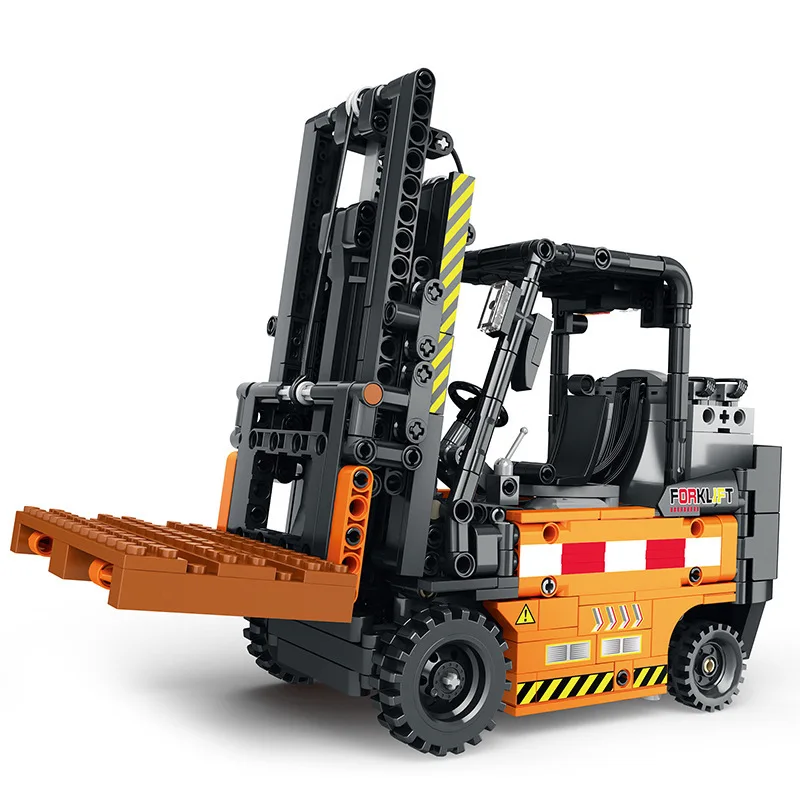 Reobrix 22002 Technical Expert High-tech Engineering Car RC Remote Control Mechanical Forklift Moc Bricks Model Building Blocks