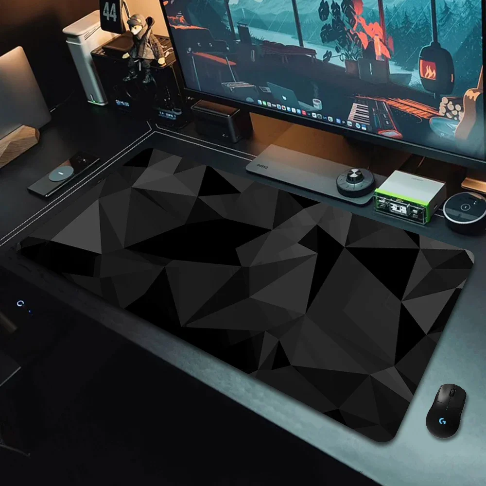 

Black Mouse Pad 90x40 Mat Computer Beat Pad Desk Protection Rubber Mouse Pad