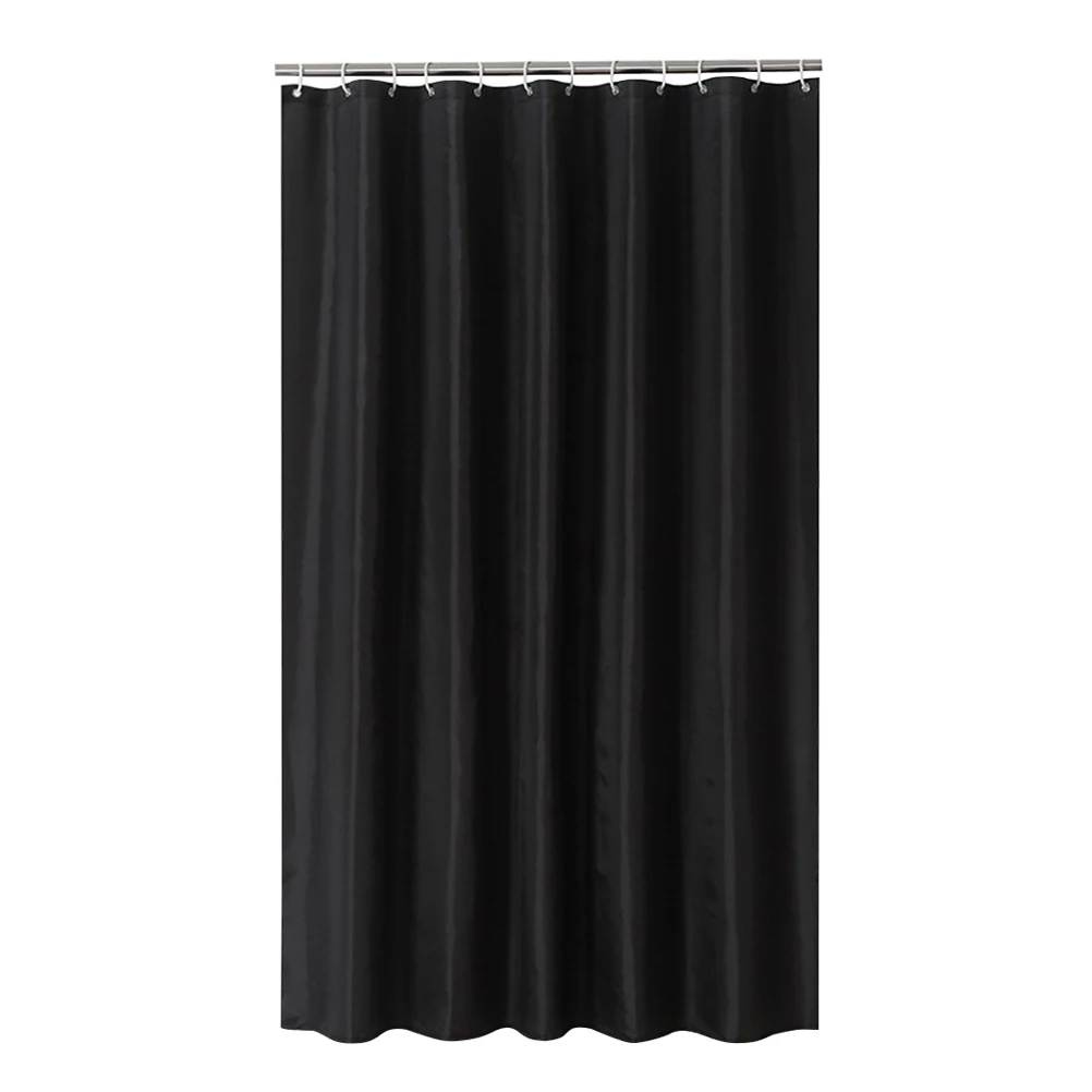 

1pc Black Waterproof 120X180Cm Heavy Duty Mold Resistant Bathroom Curtain Machine Bathroom Curtains Washable Bathing Curtain