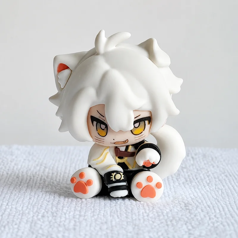 miHoYo Honkai Star Rail Phainon​ White Cat Chibi Figure Mini Cute Anime Game Doll PVC Model Toy Desktop Ornament Car Decor Gift