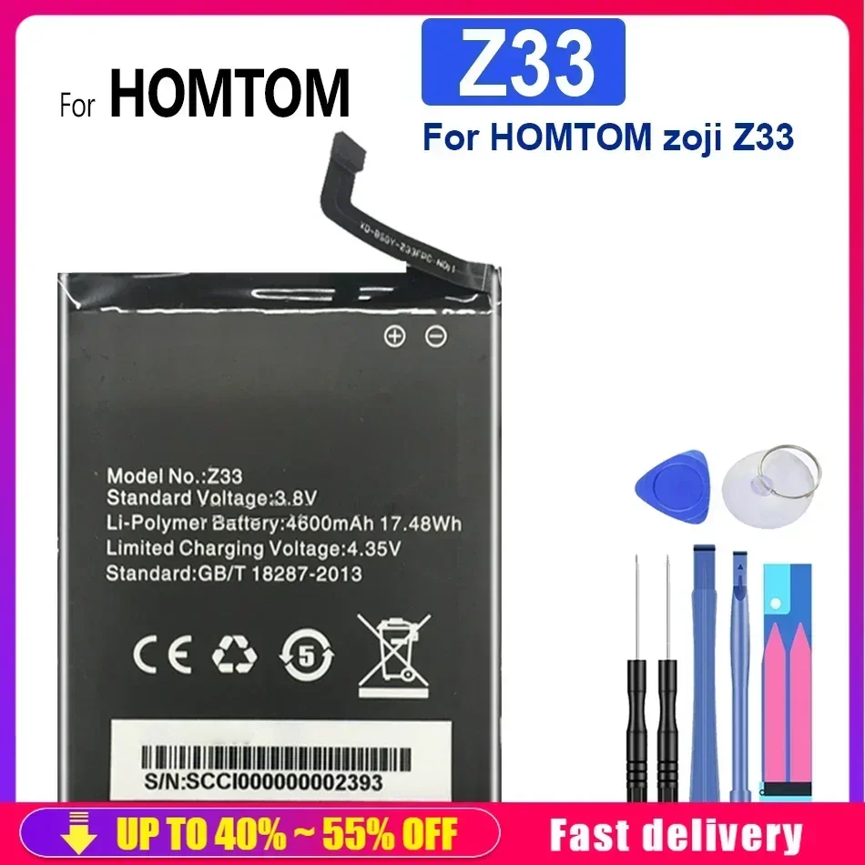 

Аккумуляторы для мобильных телефонов для аккумулятора смартфона HOMTOM Zoji Z33 4600 мАч