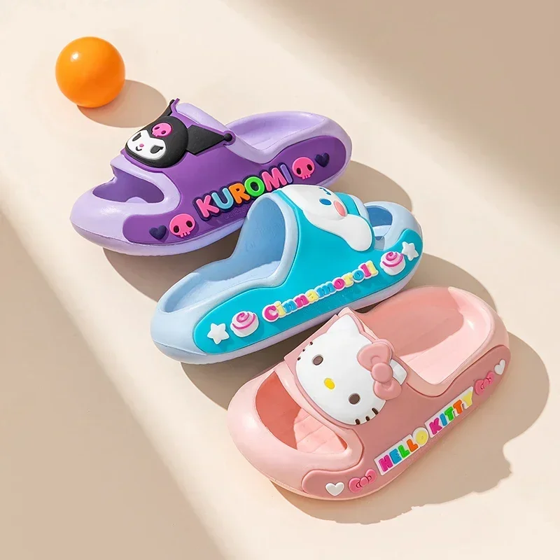 

Miniso Sanrio Cinnamoroll Hole Slippers Sandals Kawaii Eva Anime Home Beach Shoes Summer Slippers For Adult Kids Gift