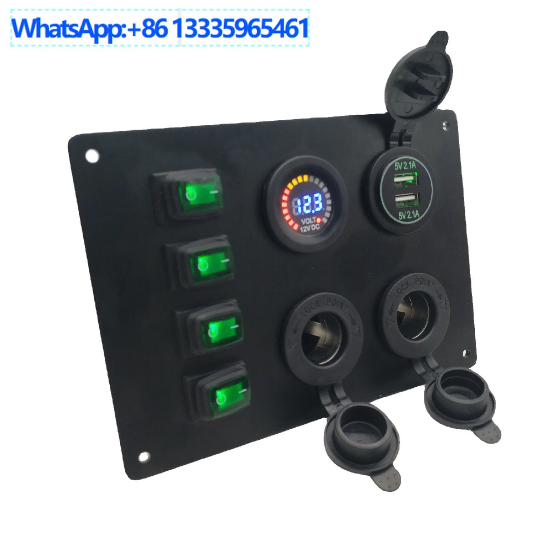 

Автомобиль на колесах, модифицированный автомобильный небольшой переключатель управления, автомобильная зарядка с вольтметром, комбинированная панель, 4,2 А, двойное USB-зеленое женское сиденье