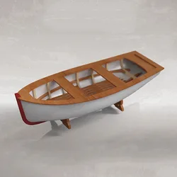 Mini Wooden Afro Liferaft DIY Handmade Kit Ship Model Toy Mahogany Canoe Model Toy Gift Lifeboat Ornaments Small Ship Model Kit