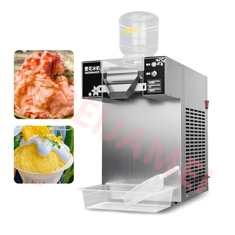 Commercial Snowflake Ice Machine 160kg/24h Automatic Small Korean Bingsu Machine Ice Crusher Shaver Snow Ice Maker