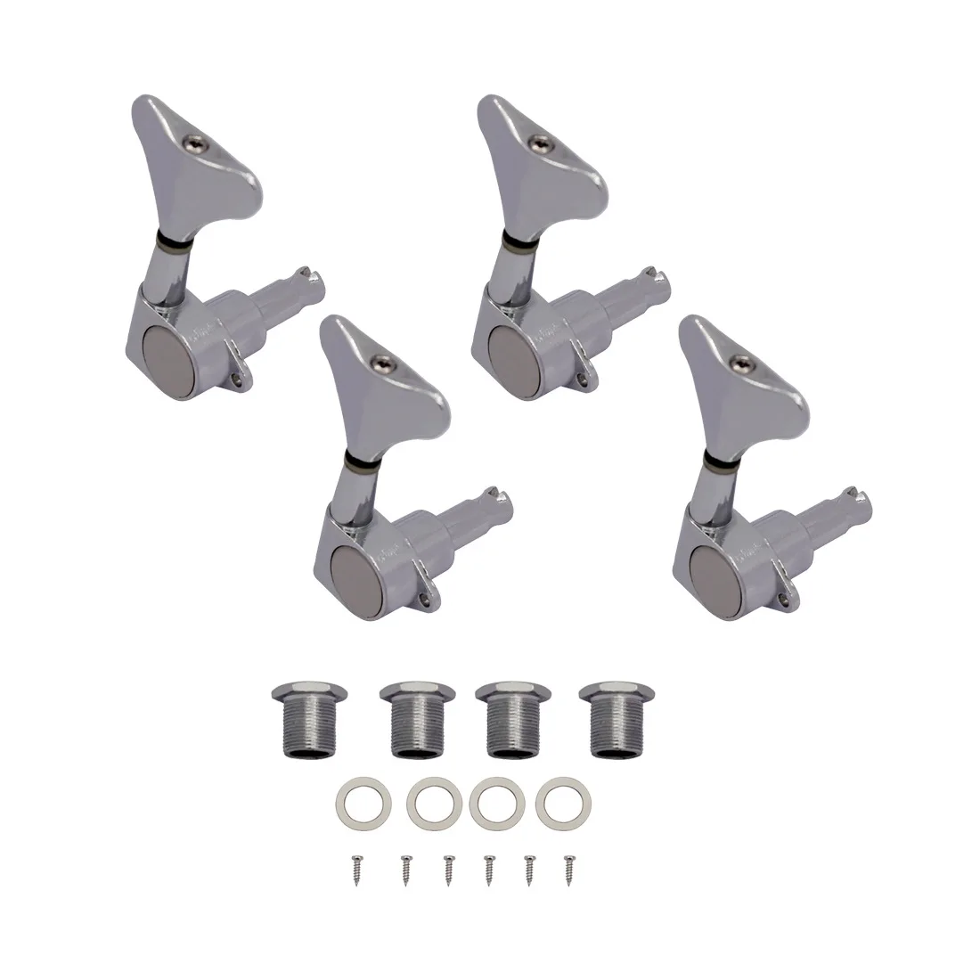 4-piece set of electric bass knobs, sealed bass tailpiece tuning knobs made of alloy, precise tuners for winding strings