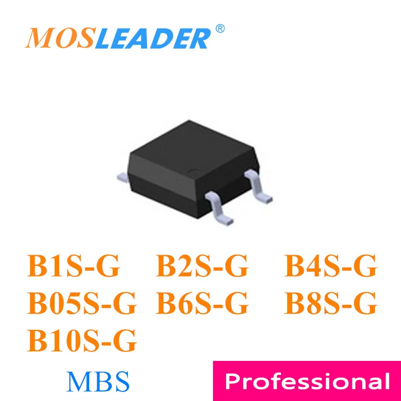 Mosleader 3000 шт. B1S-G B2S-G B4S-G B05S-G B6S-G B8S-G B10S-G MBS SOP4 0,8A Мостовой выпрямитель Сделано в Китае
