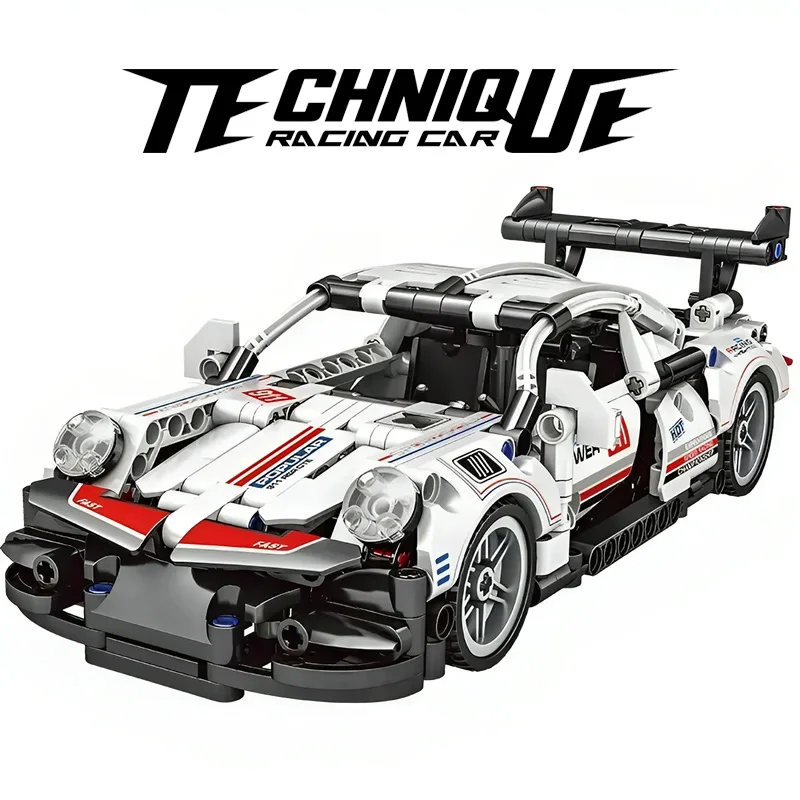 

492Pcs Technical classic Sport Racing Car Model Building Block Toys，Pull Back Vehicle， Birthday Gifts