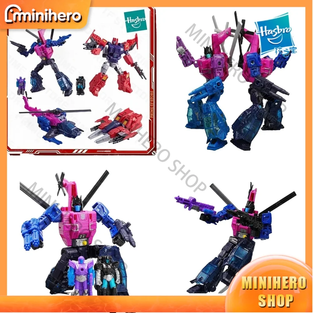 

In Stock Original Hasbro Transformers Age of Primes WRECKN DOOM SPINISTER TOPSPIN Super Action Figure Articulated Collectible