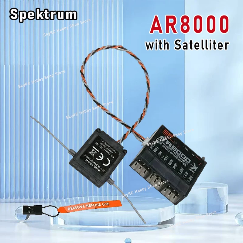 

Spektrum AR8000 2.4GHz 8CH Receiver Support DSM2 DSMX W/ Extended Satellite for JR Spektrum DX7s DX8 DX9 Dx18 Transmitter