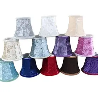 Luxury Multi-medium Color Flannel Lampshade For Wall Lamp, Retro Chandelier Mini Lamp Shade, Clip On