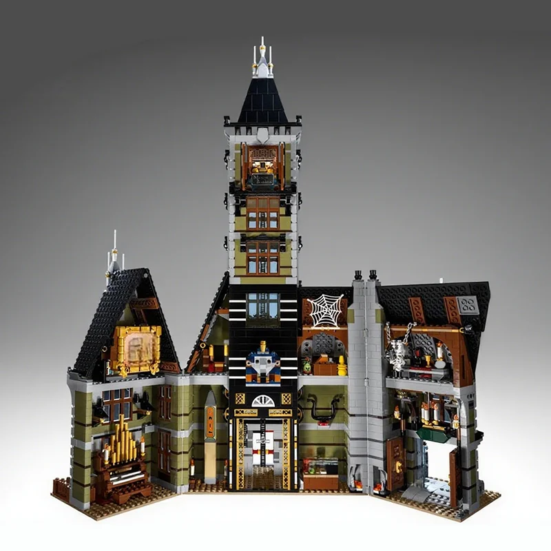 3232PCS Spookhuis MOC DIY Building Set, Spooky Halloween Decoratie Model, Eng Cadeau voor Horror Fans