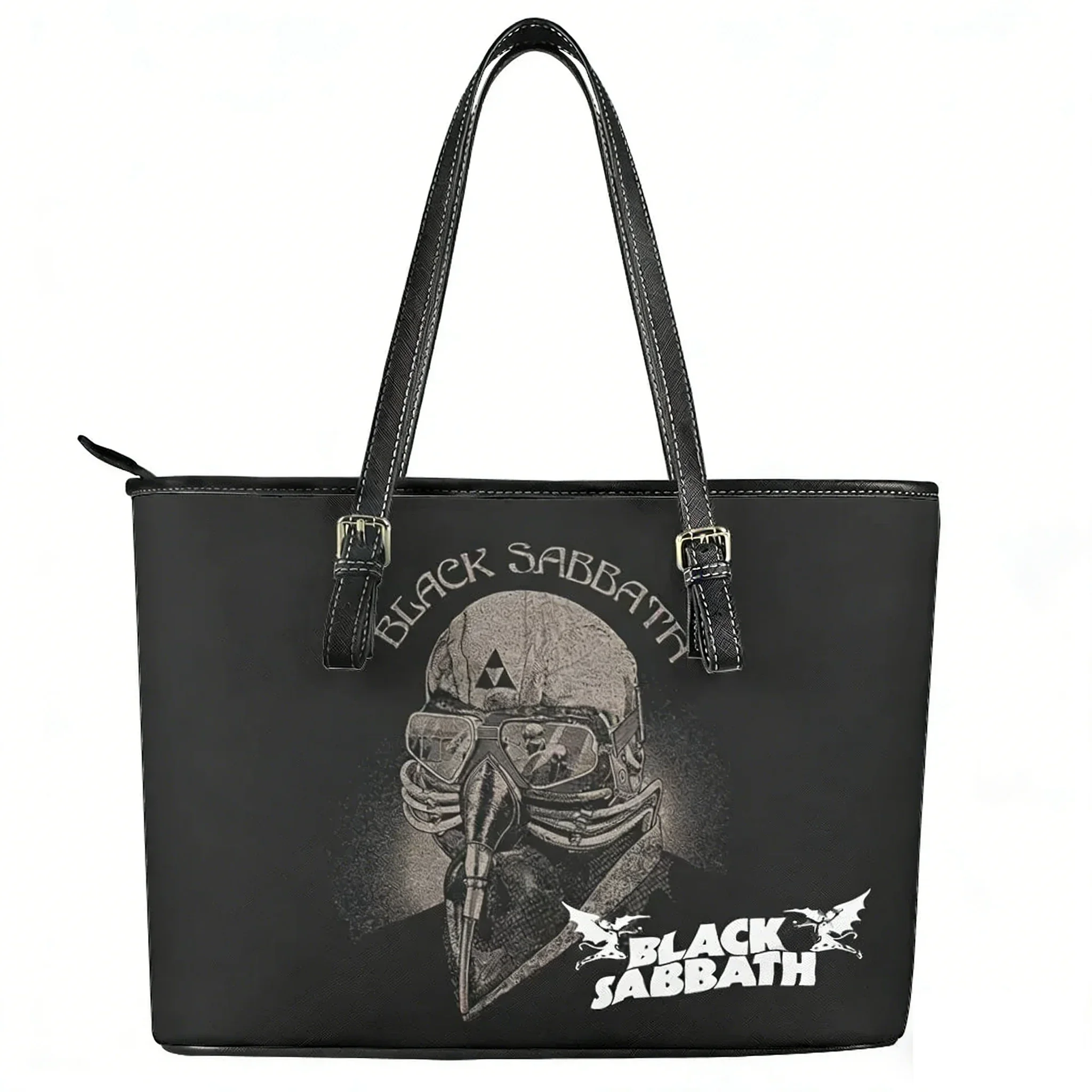 

Black Sabbath Rock Band Custom Handbag Womens Mens Personalized Tote Bag Shoulder Bag Business Leather Purse Travel Bag Gift