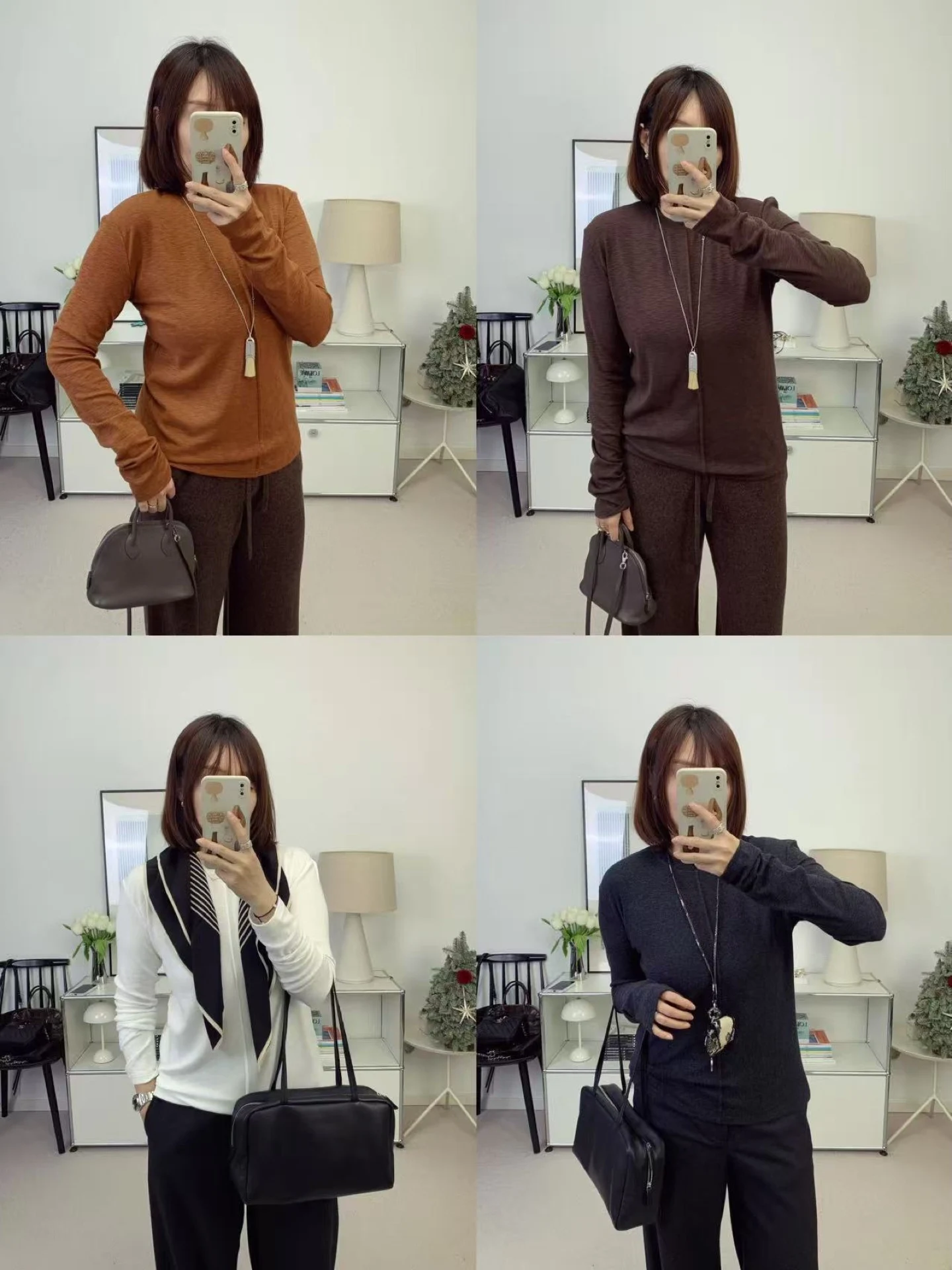 

Ультрамягкая трикотажная футболка из высококачественного чесаного хлопка и модала с длинным рукавом и круглым вырезом, мягкая, удобная, повседневная, для женщин