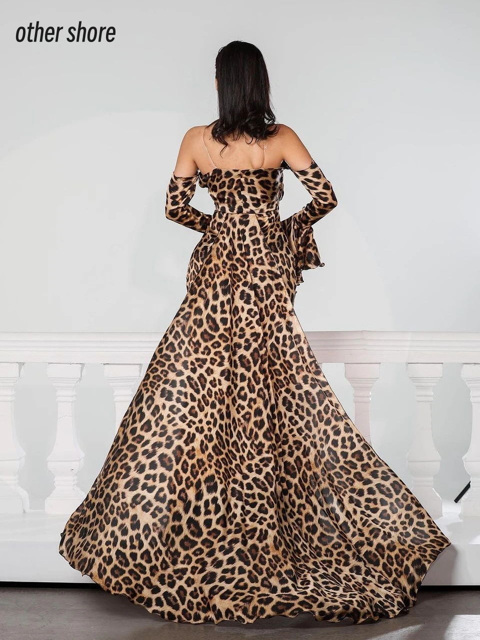 Other Shore Elegant Vintage Sexy Leopard Print Mermaid Boat Neck Customize Formal Occasion Prom Dress Evening Party Gowns