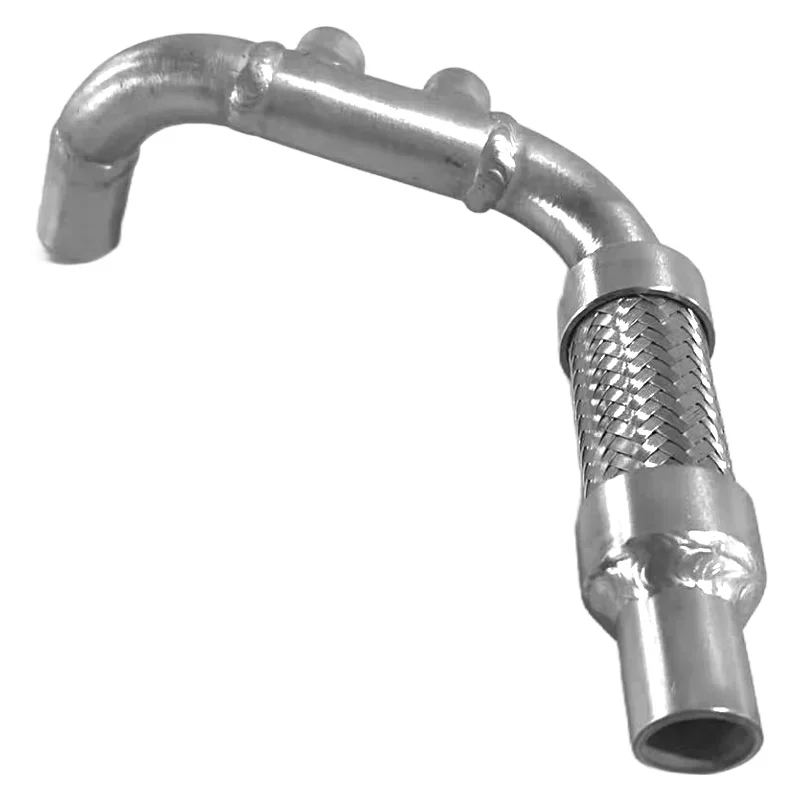 Custom-Sized 304/316 Stainless Steel High-Pressure Metal Hose with Dual-End Connector Fittings Pipe Fittings