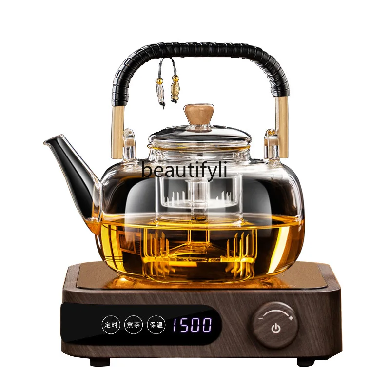 Glass Cooking Integrated Teapot Automatic Electric Ceramic Stove Heating Tea Cooker Boiling Water Tea