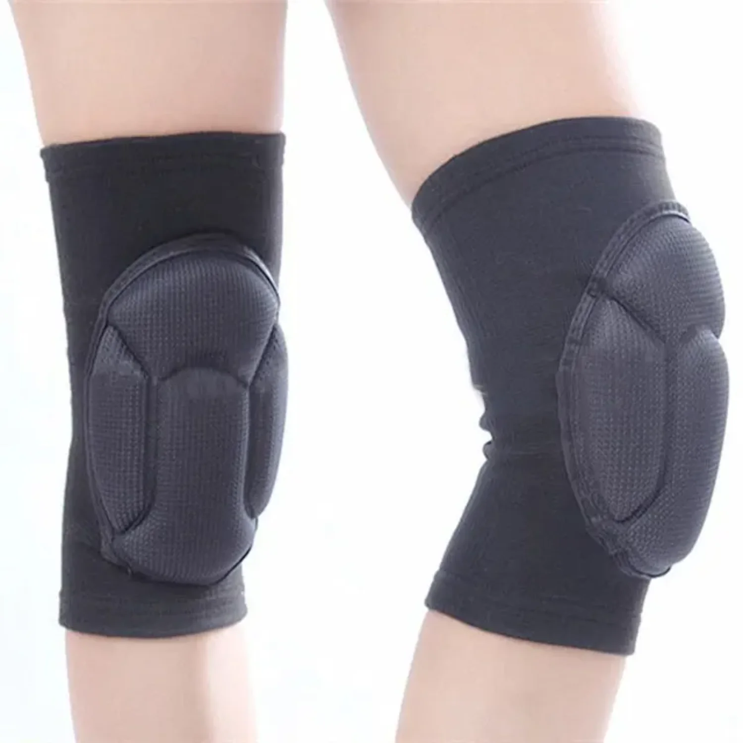 

2pcs/1pair Volleyball Knee Pads Thick Sponge Protective Anti-Collision Knee Pads Protector Non-Slip Wrestling Dance Knee Pads