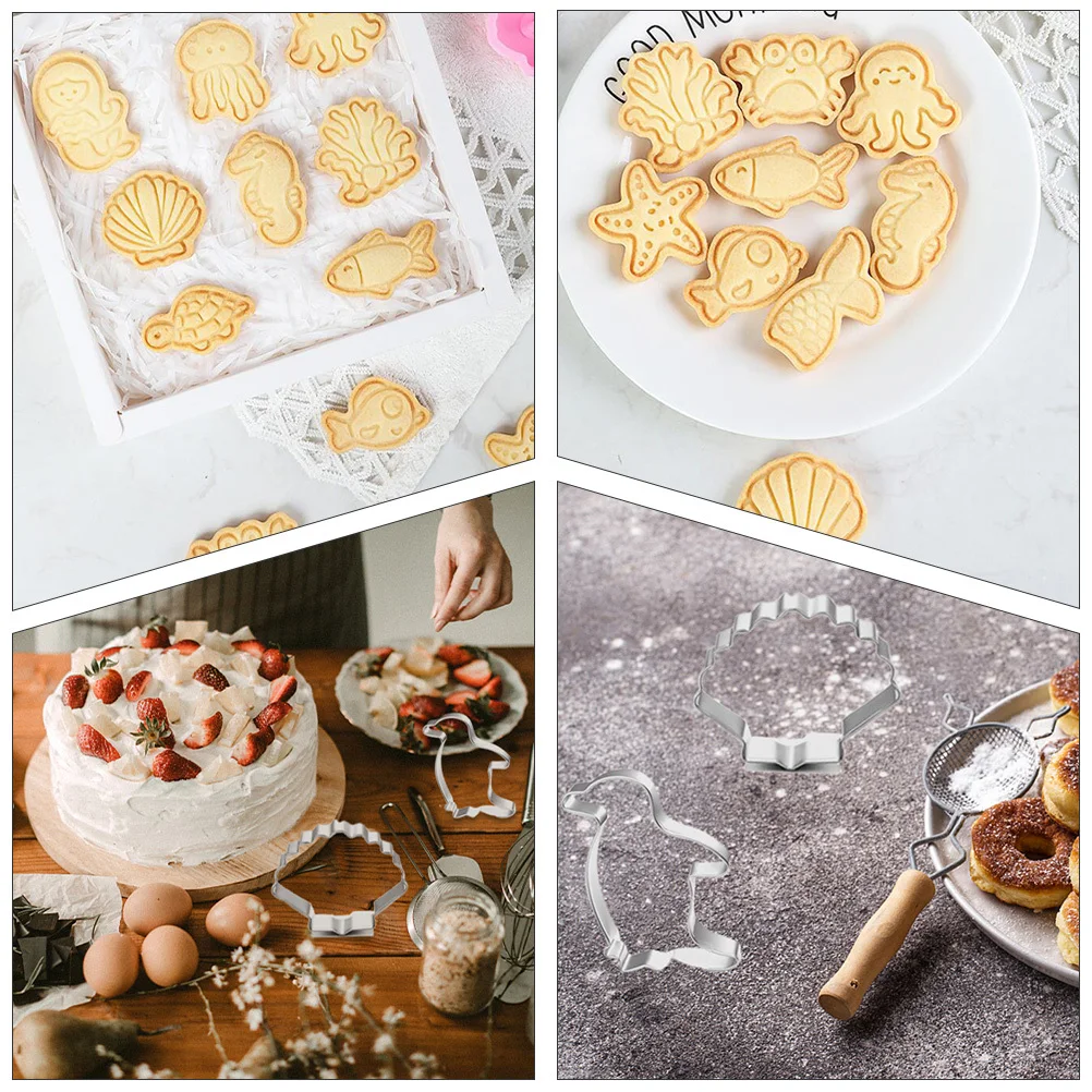 

1Set 8piece Ocean Animal Baking Molds Stainless Steel Nonchemical Rustproof Practical for Beginners and Experts Gift Idea