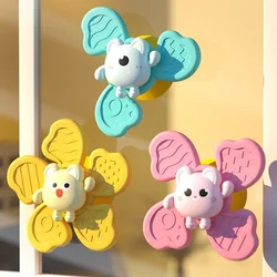 Baby Bath Toys Funny Bathing Sucker Spinner Suction Cup Cartoon Rattles Fidget Educational Toys For Children Boys Gift